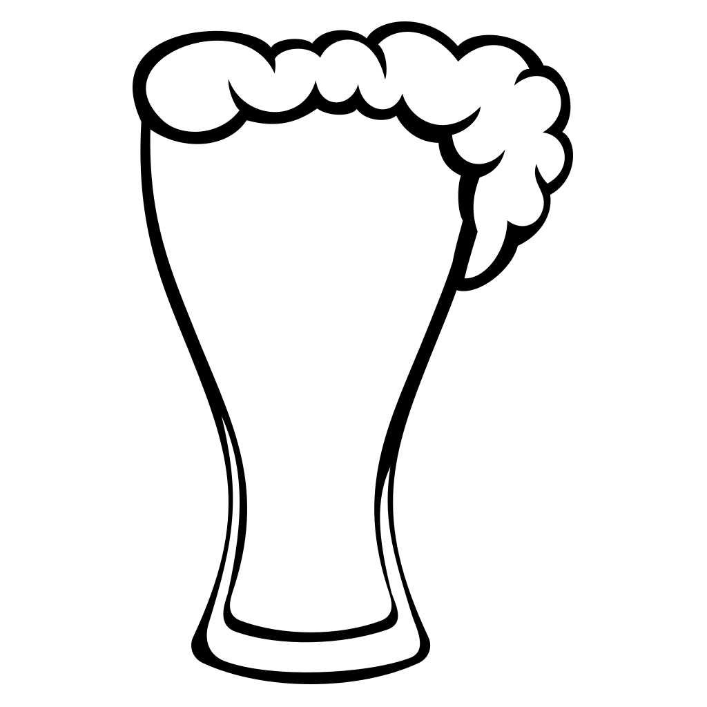 Creative black and white beer glass design for cutting machines