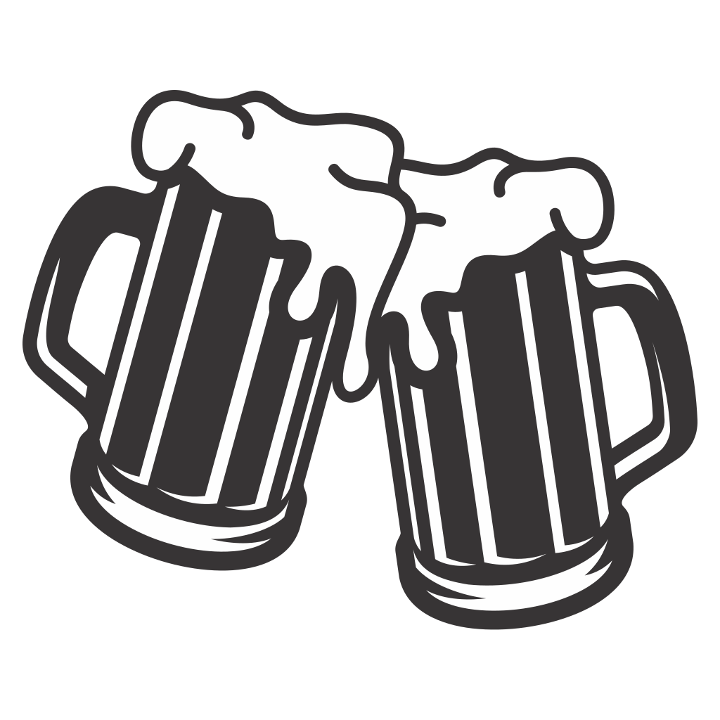 Creative vector design of beer mugs for cutting machine