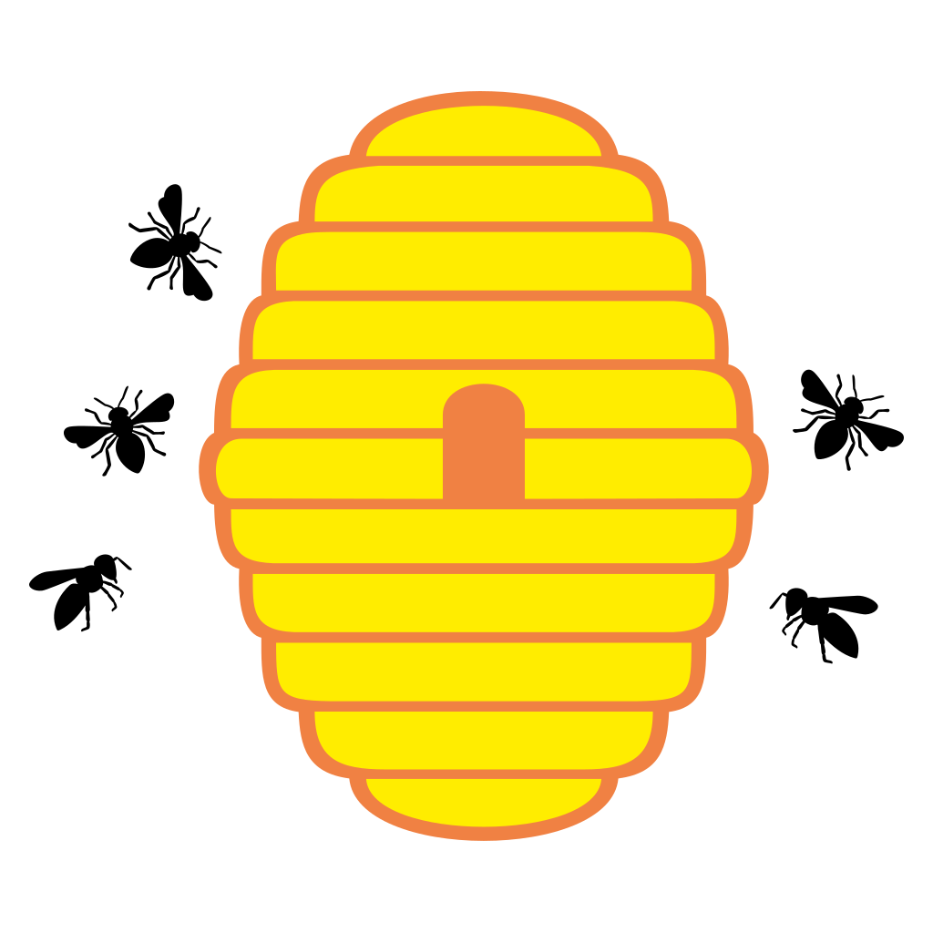 Creative vector design of bees and beehive for cutting projects