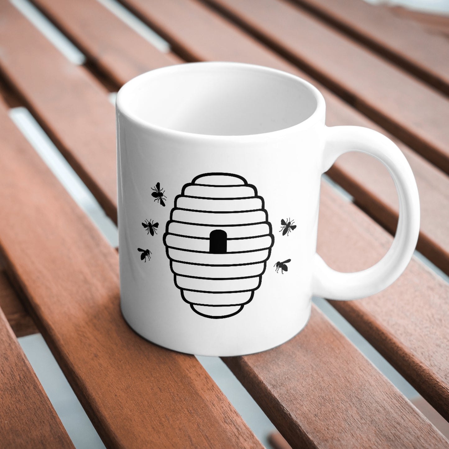 Creative bee and beehive vector design for cutting machines