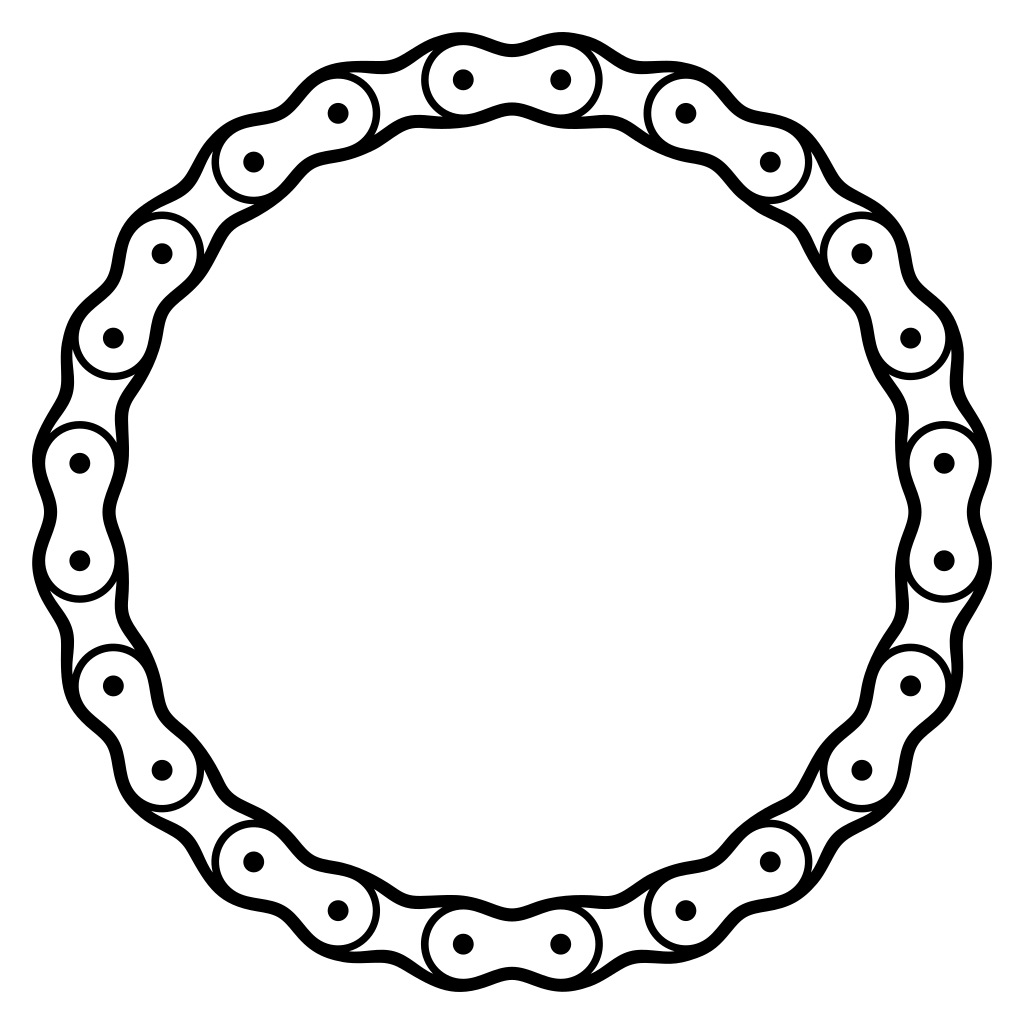 Creative bicycle chain vector design for cutting machines