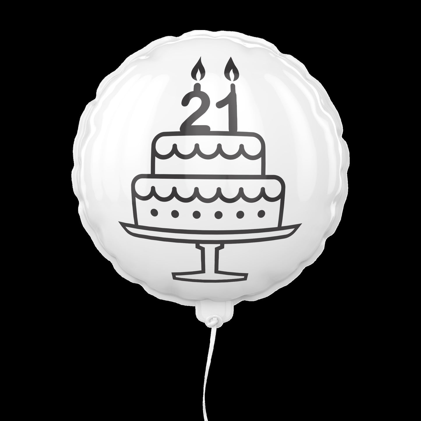 Creative design for birthday cake celebrating 21 years