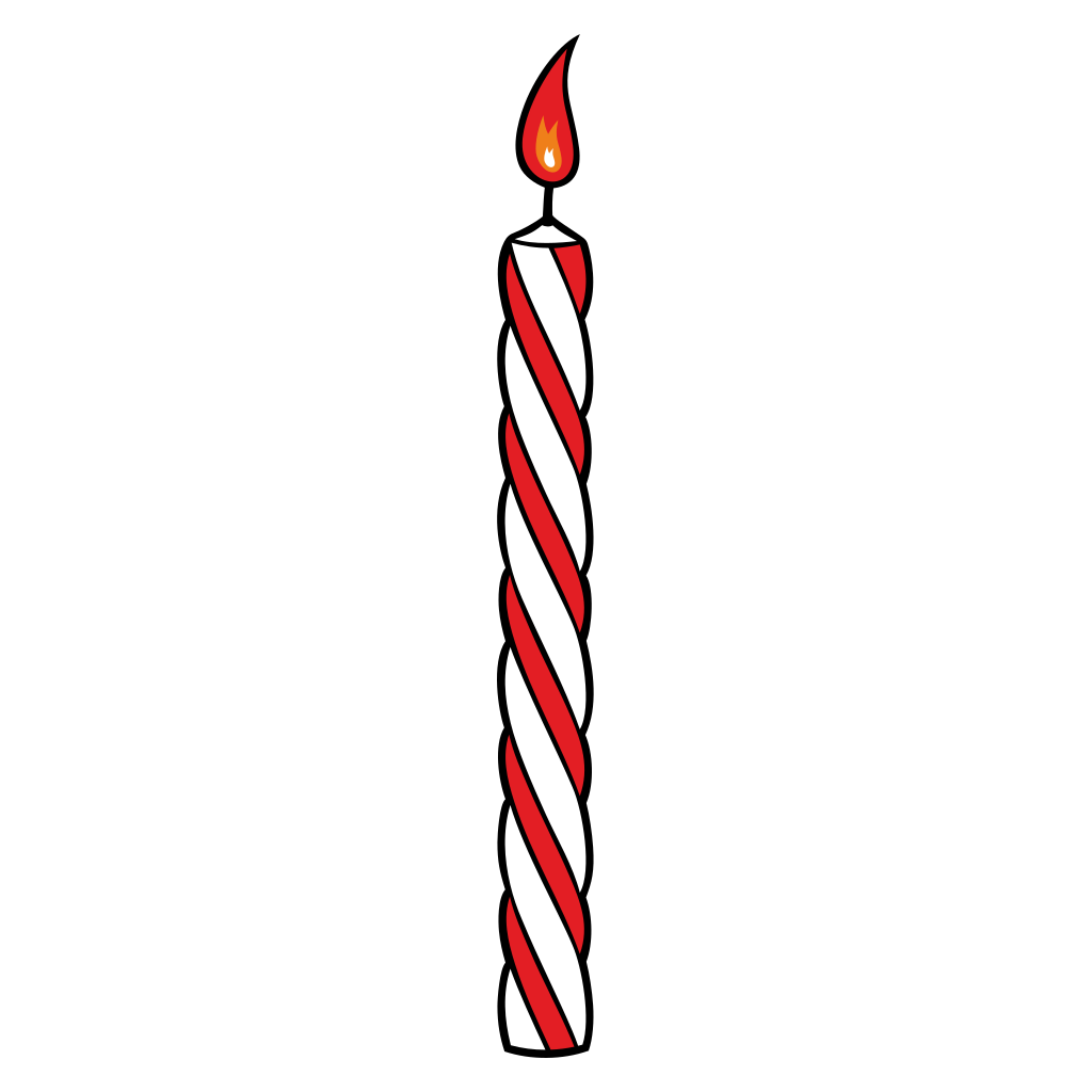 Creative birthday candle design for cutting machines