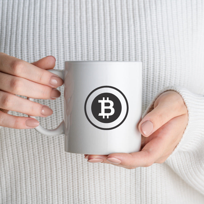 Stylized bitcoin symbol for crafting and design projects
