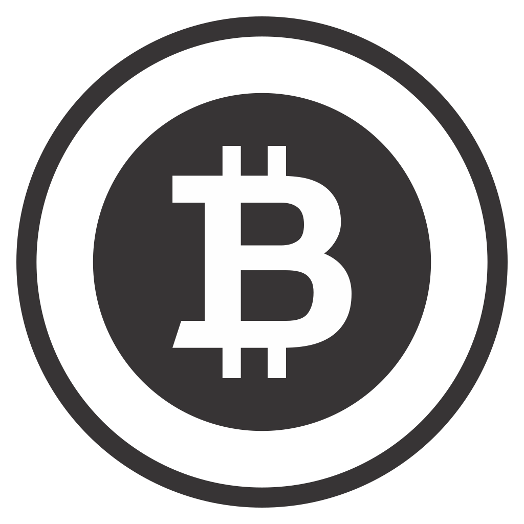 Stylized bitcoin symbol for crafting and design projects