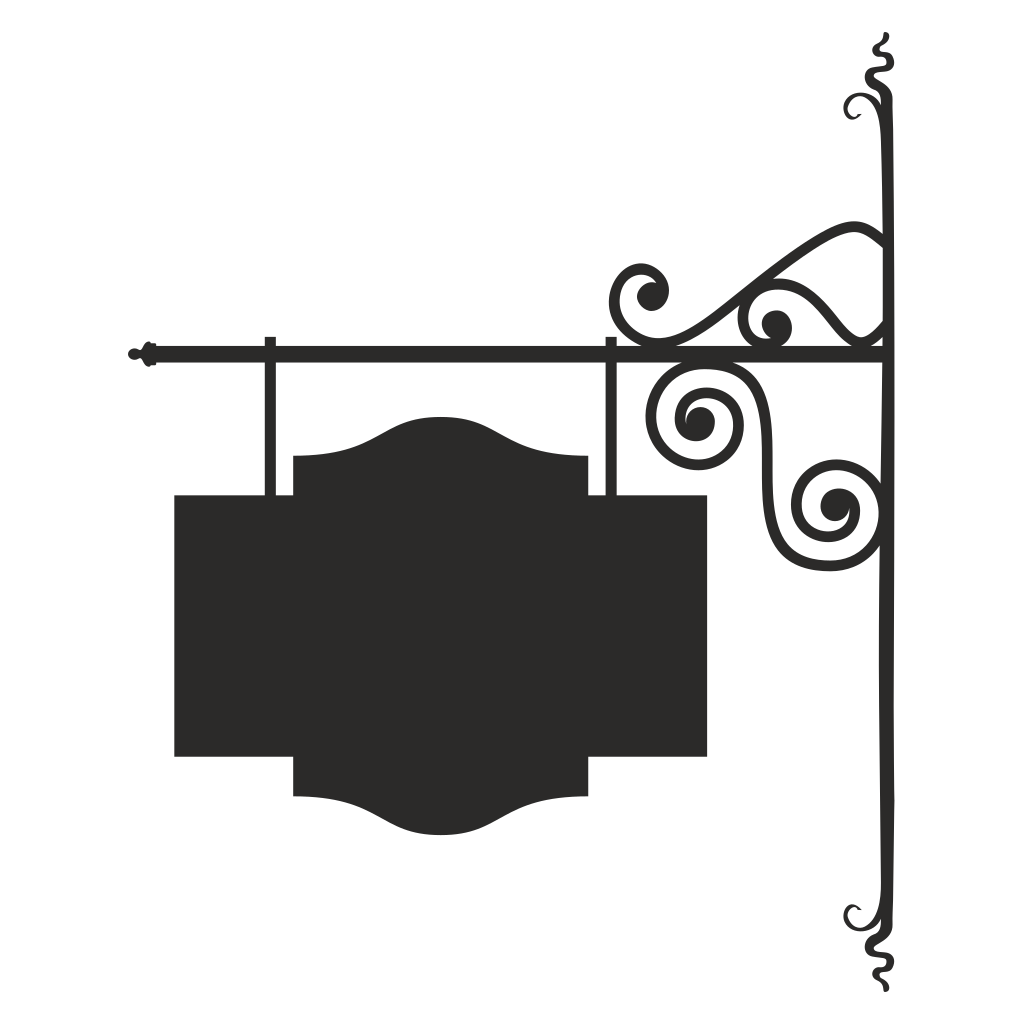 Elegant blank sign design suitable for crafting projects