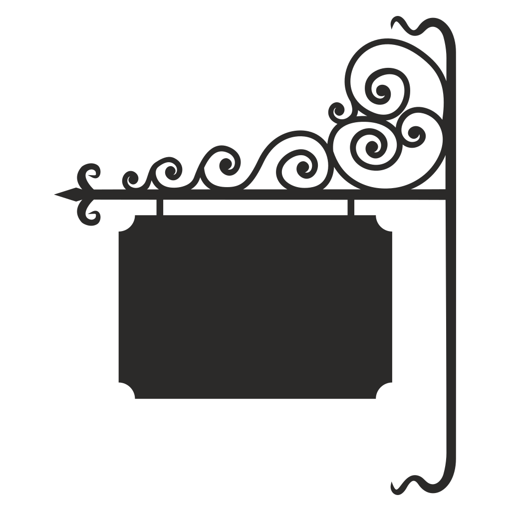 Elegant blank sign design for cutting machines and crafts