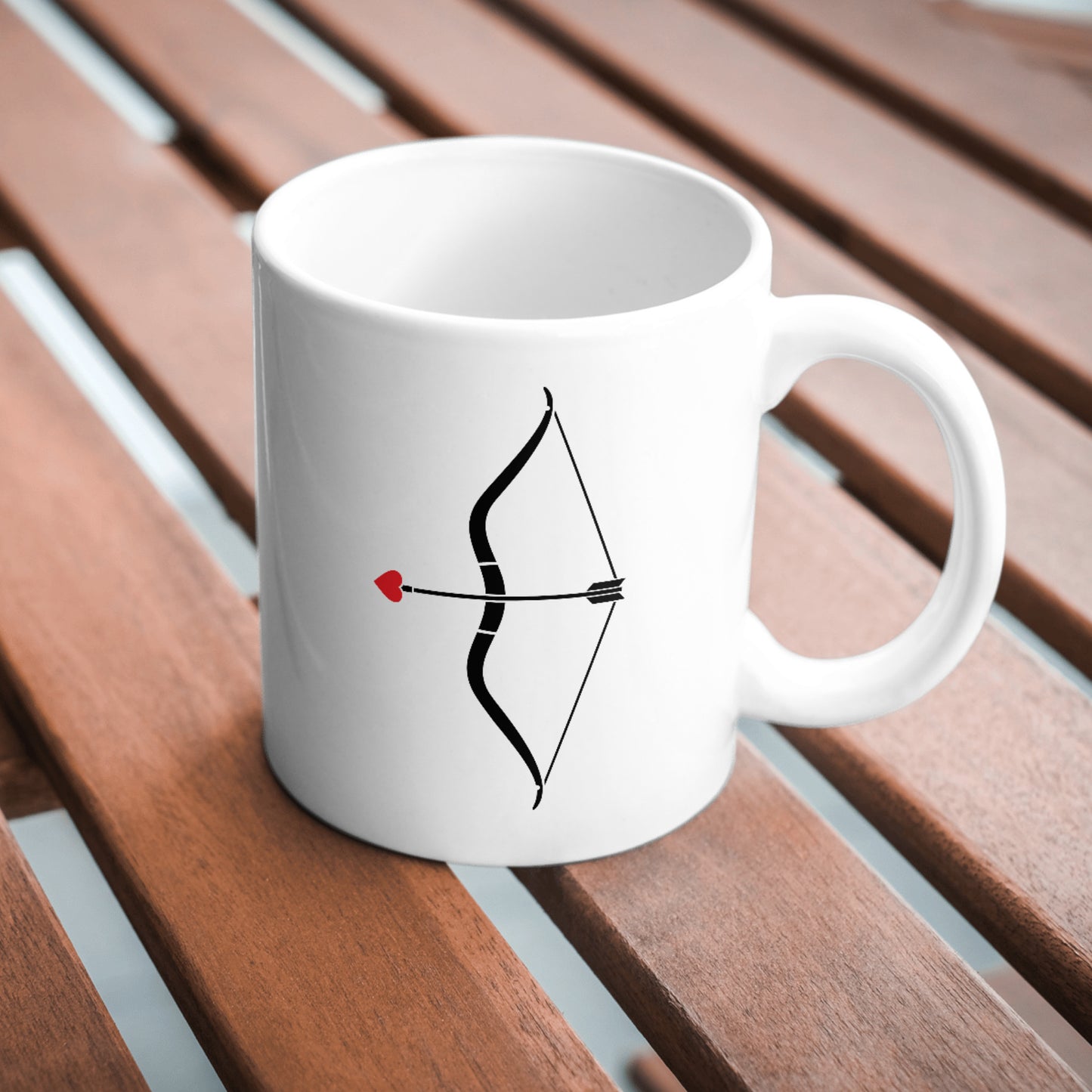Creative bow and arrow design with heart for cutting machines