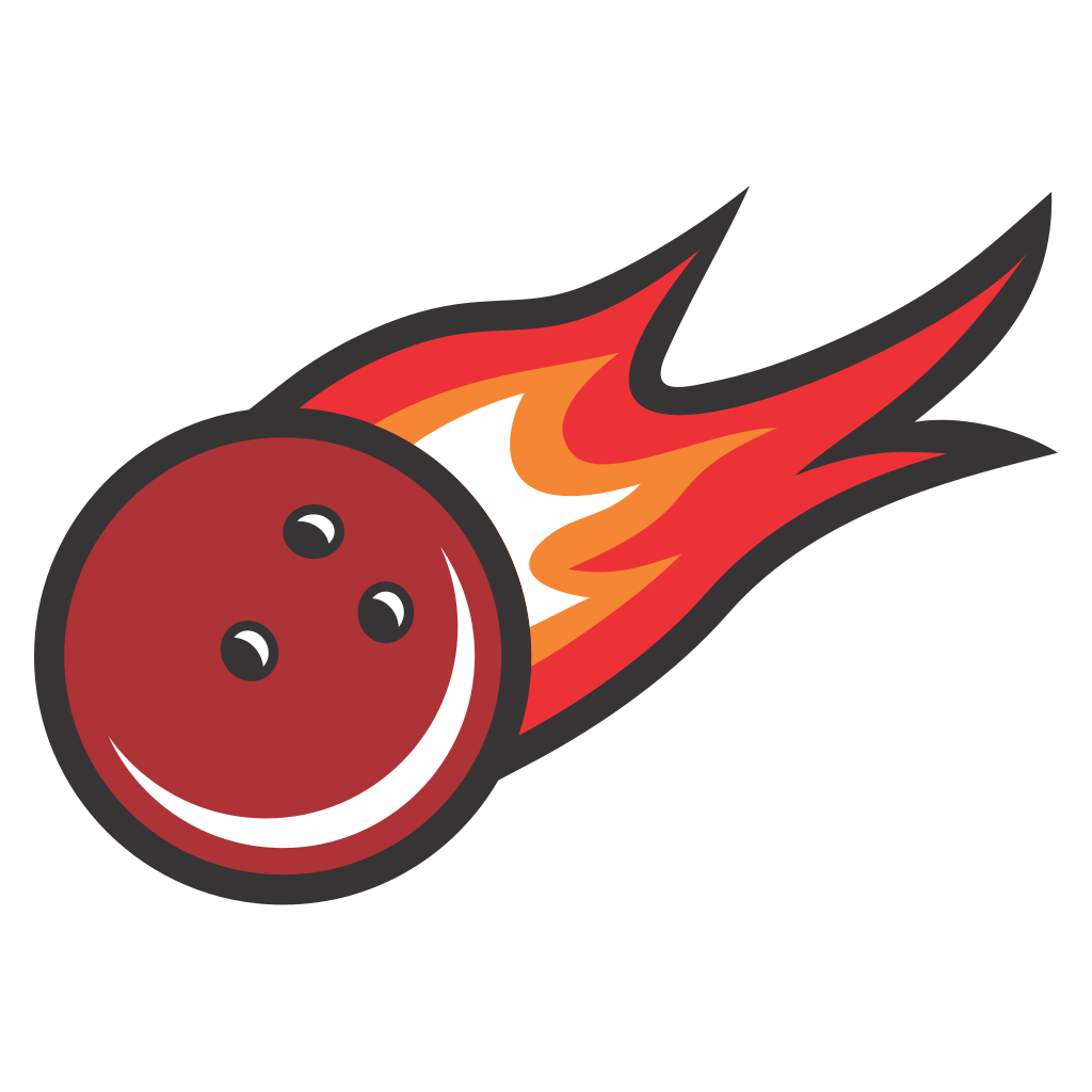 Bowling ball ignites in a blaze of fiery excitement