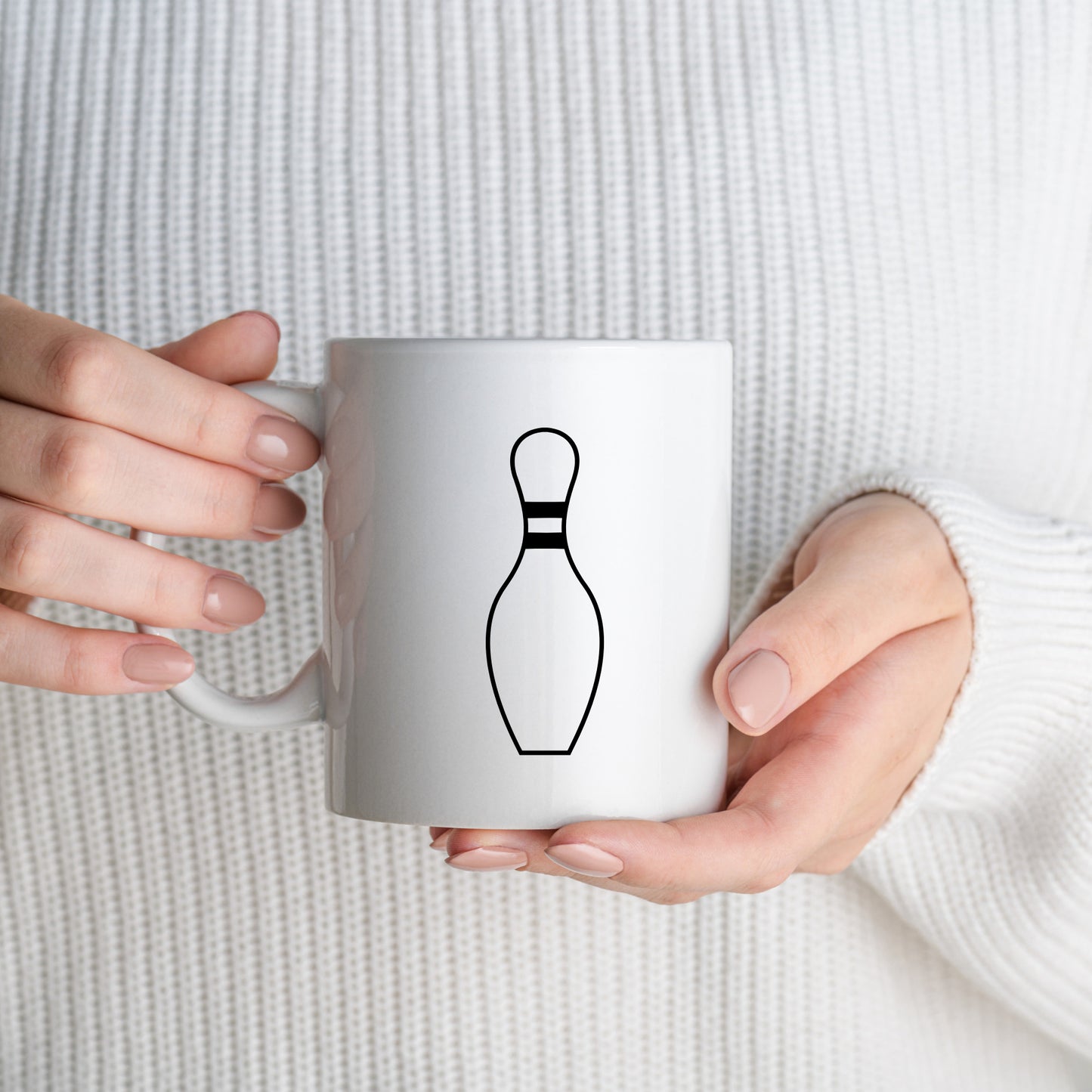 Elegant black and white bowling pin vector design for crafting