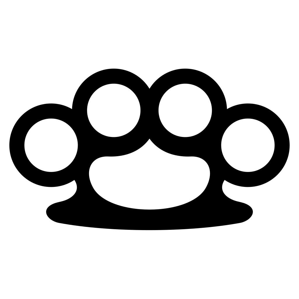 Unique vector design featuring brass knuckles for crafting