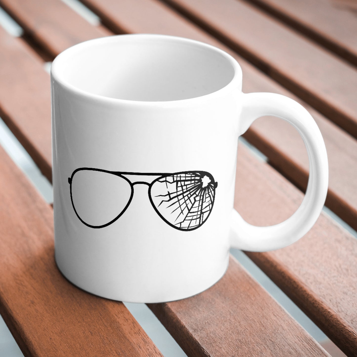 Creative vector design for broken aviator sunglasses