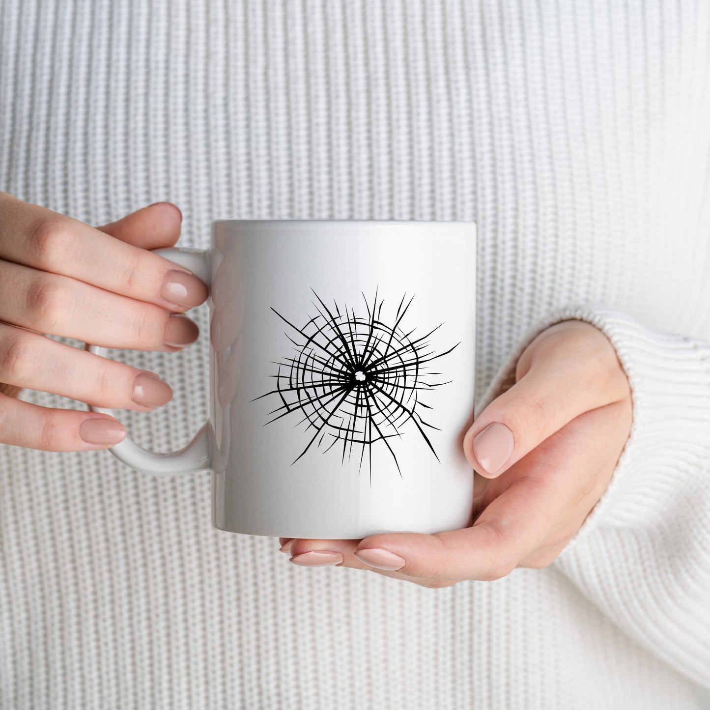 Broken glass design with bullet hole pattern for crafts