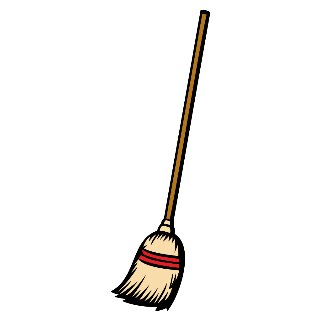Creative vector design for a classic broom illustration