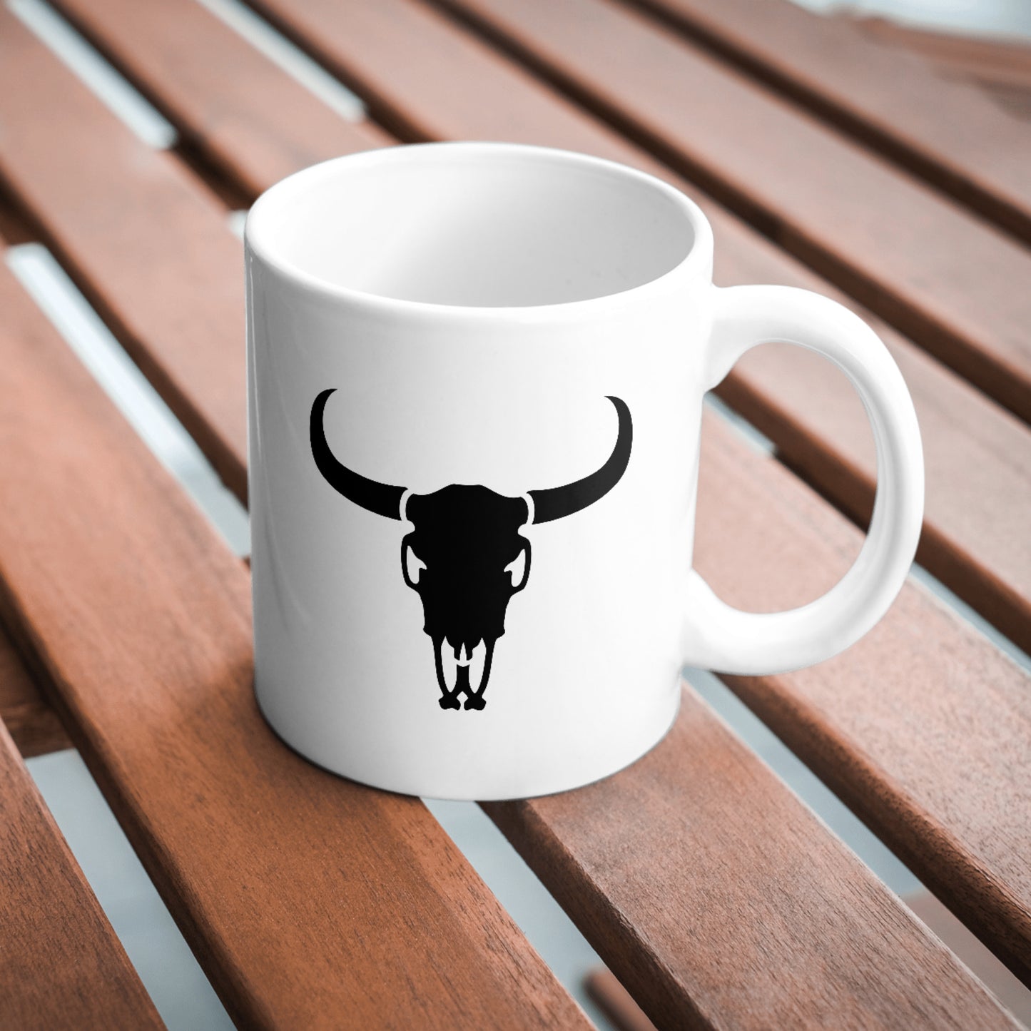 Stylized bull skull design for creative cutting projects