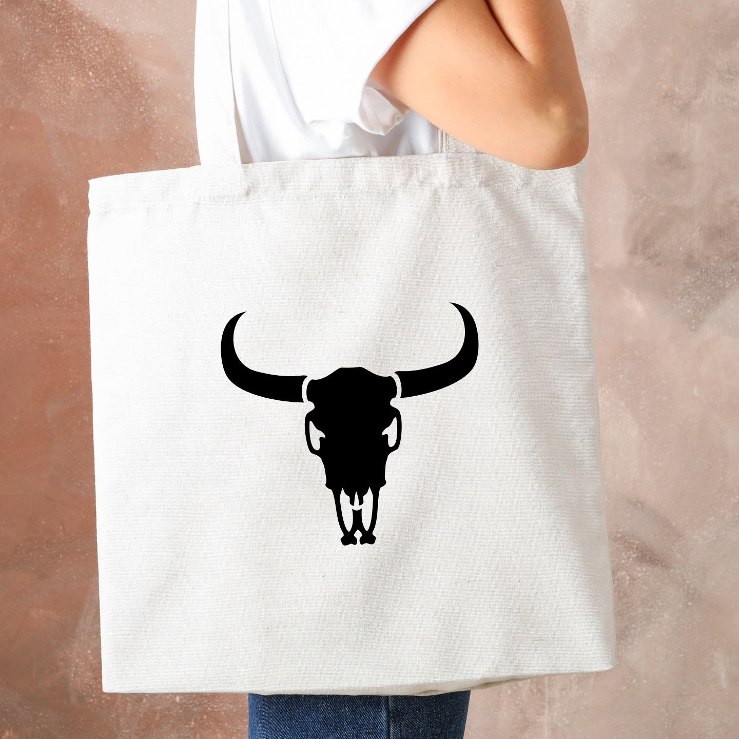 Stylized bull skull design for creative cutting projects