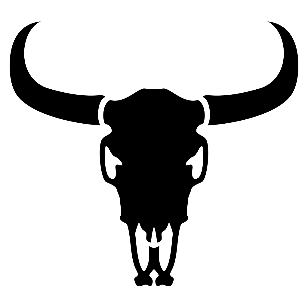 Stylized bull skull design for creative cutting projects