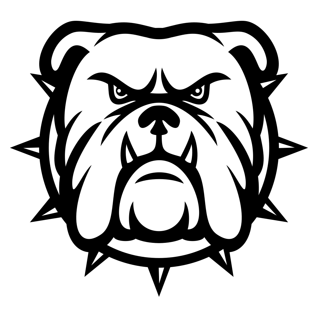 Bulldog head design for creative cutting machine projects