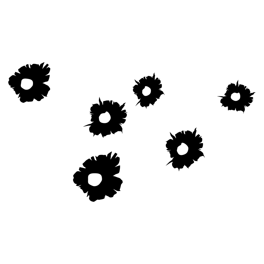 Bullet holes design for creative cutting projects