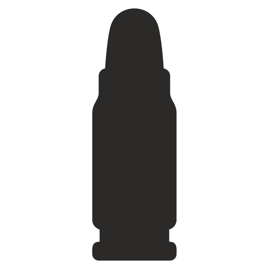 Creative vector silhouette of a bullet for crafting use