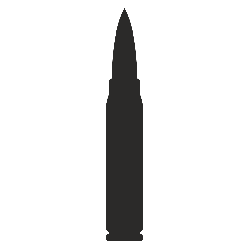 Vector design for cutting machine with bullet silhouette