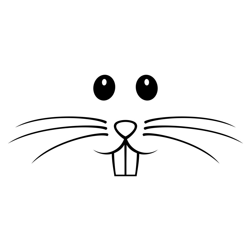 Bunny boy face design for creative cutting projects