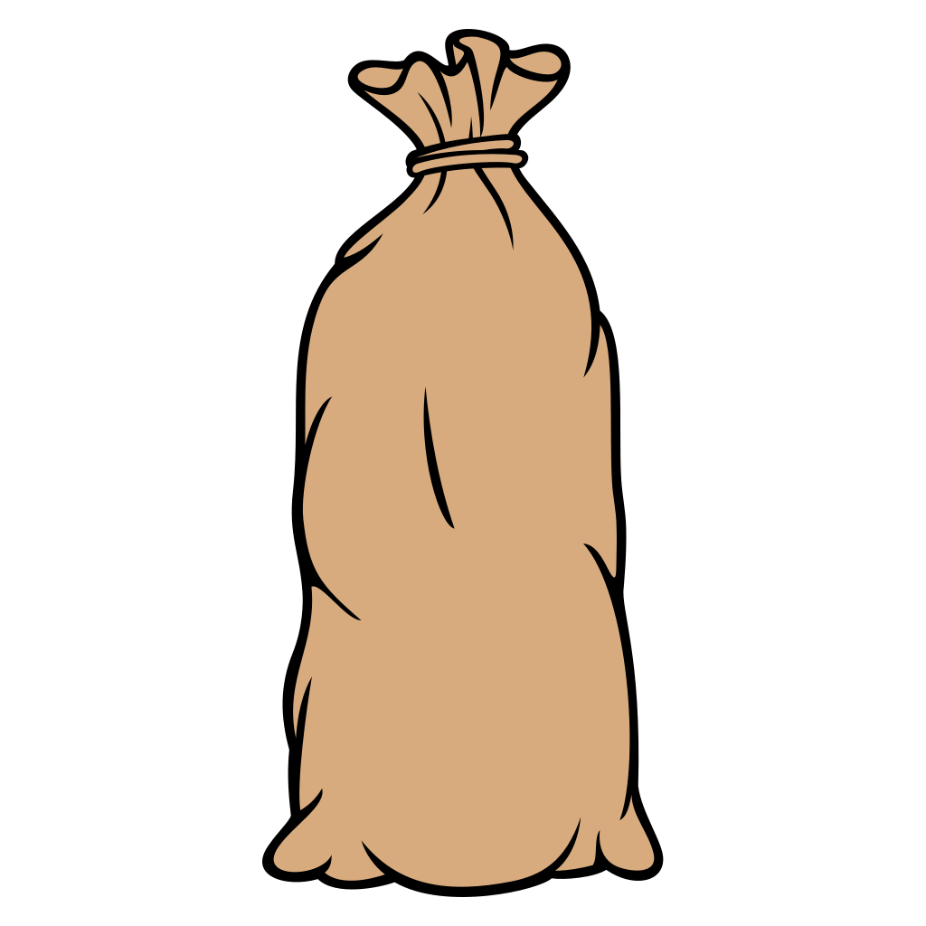 Burlap sack bag design for creative cutting projects