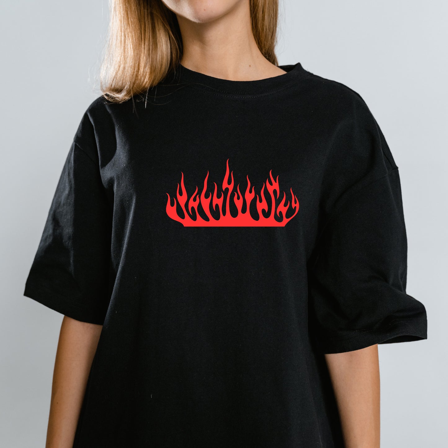 Stylized burning fire flames design for cutting machine