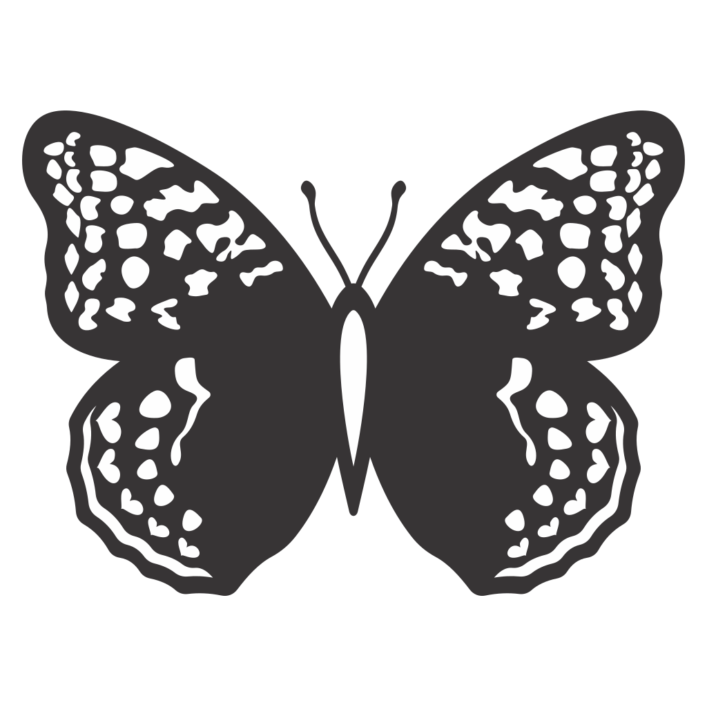Elegant butterfly vector design for cutting machines