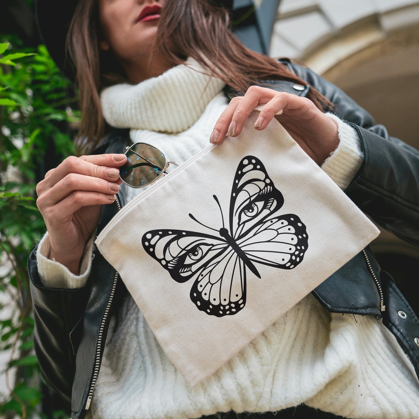 Elegant butterfly design with intricate eye details for crafting