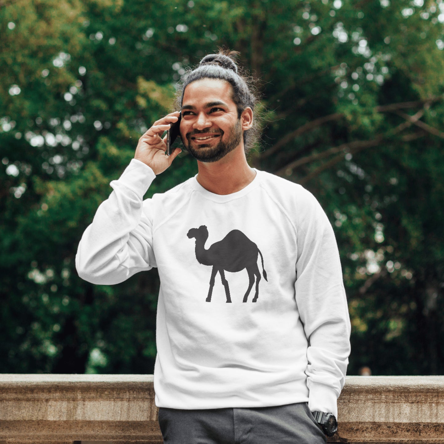 Creative silhouette of a camel design for crafting
