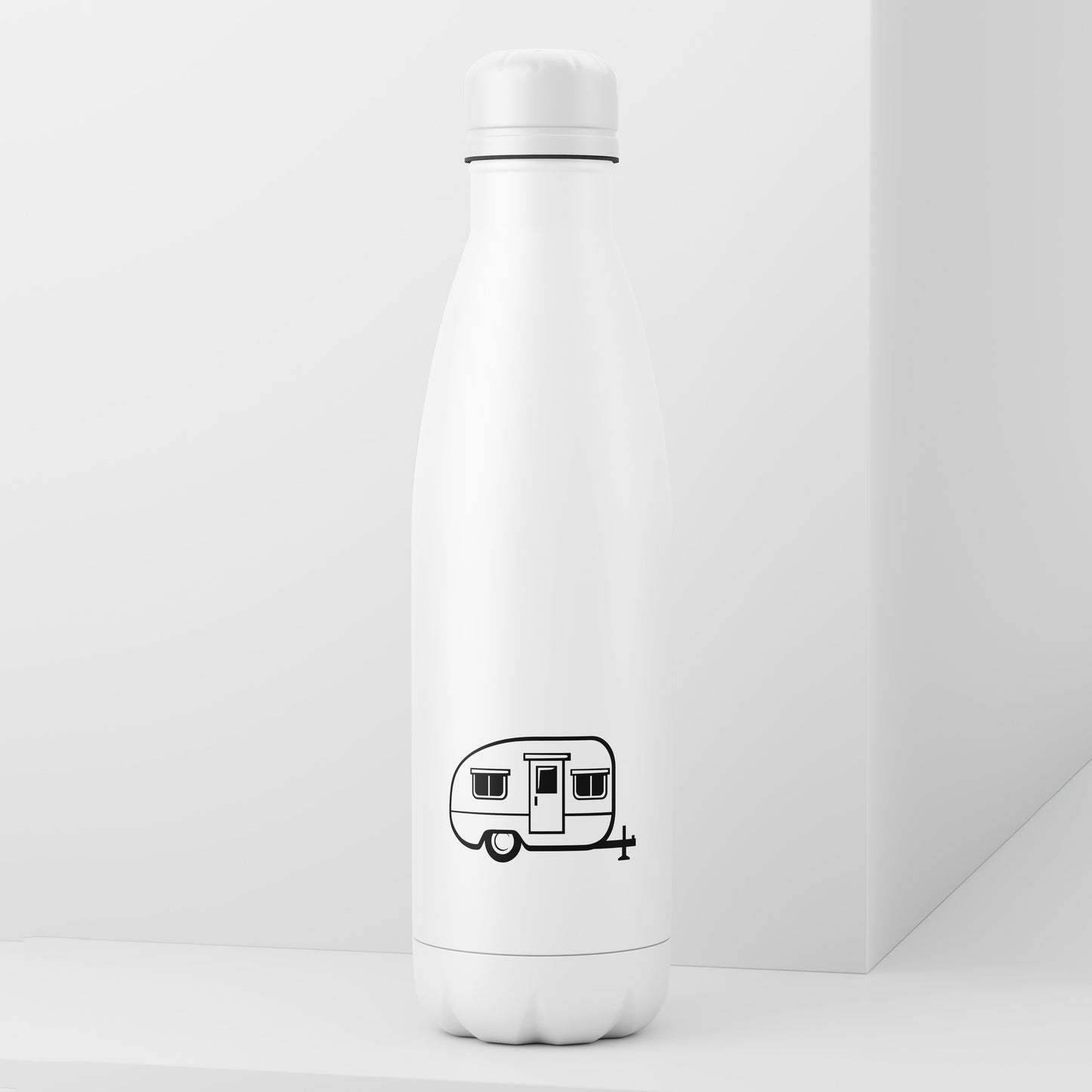Chic black and white camper trailer vector for crafts