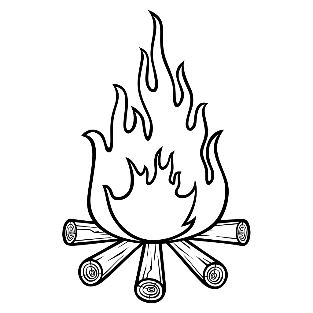 Vibrant campfire vector design for creative cutting projects