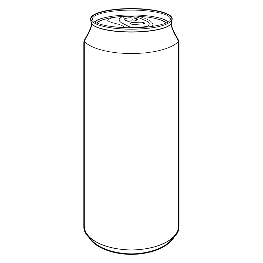 Creative black slim can vector design for cutting machines