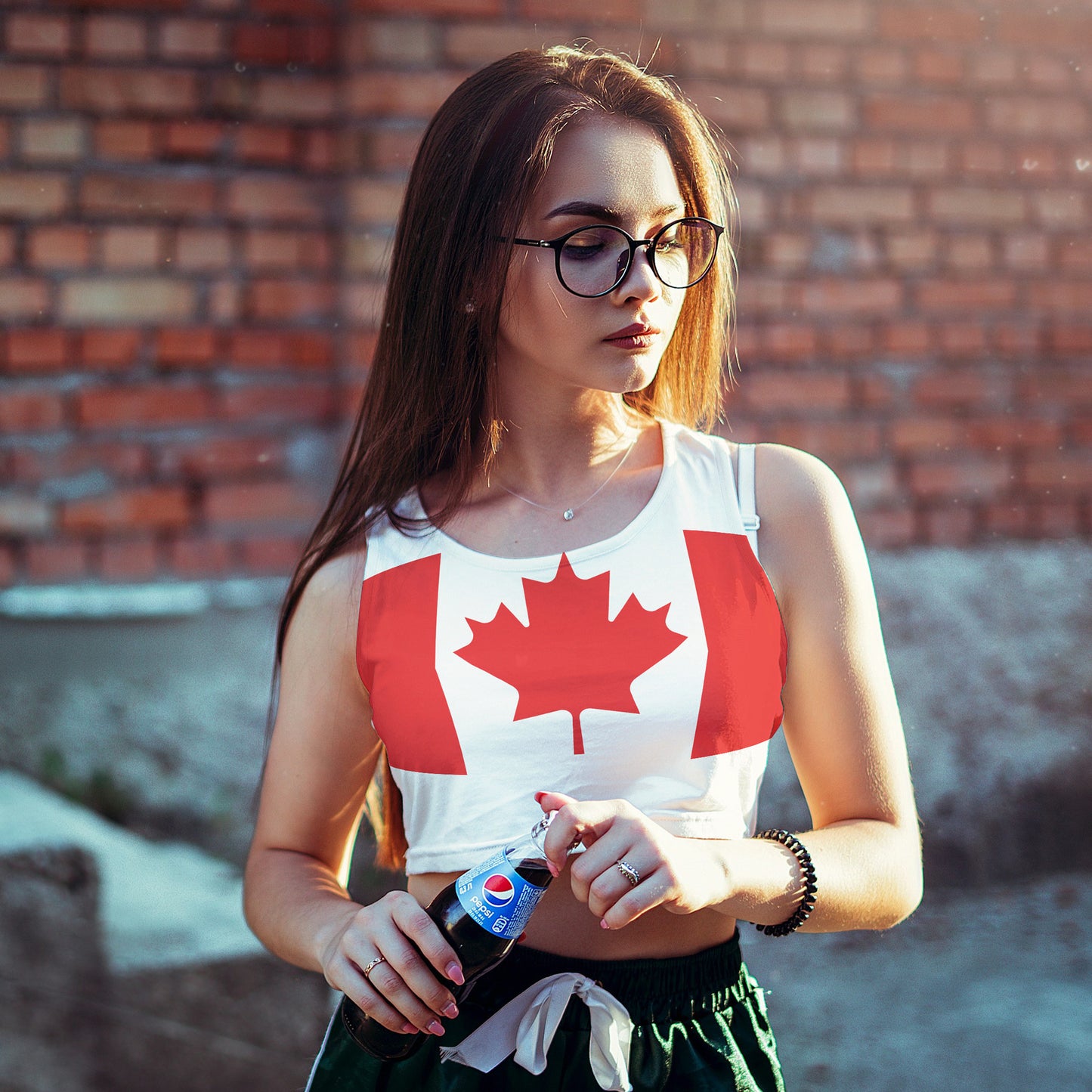 Crafting with Canadian pride featuring a vibrant flag design
