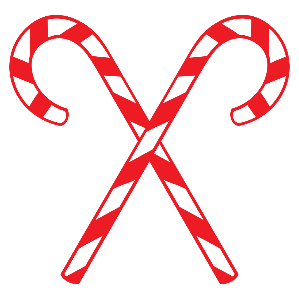 Festive candy cane design for holiday crafting projects
