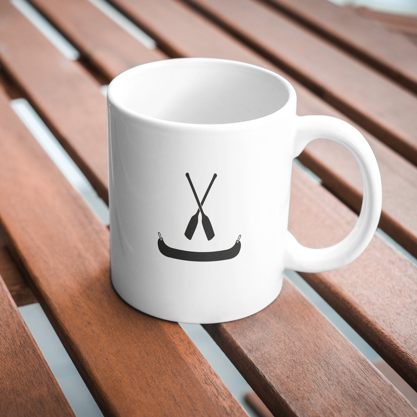 Canoe and paddle graphic design for crafting enthusiasts