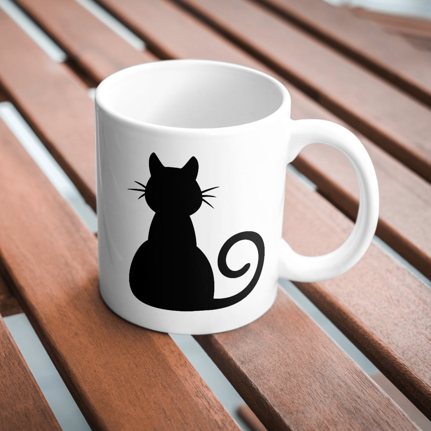Creative black cat silhouette design for crafting projects