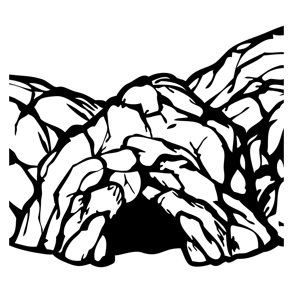 Cave silhouette vector design for crafting projects