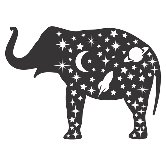 Celestial elephant design for creative projects and crafts
