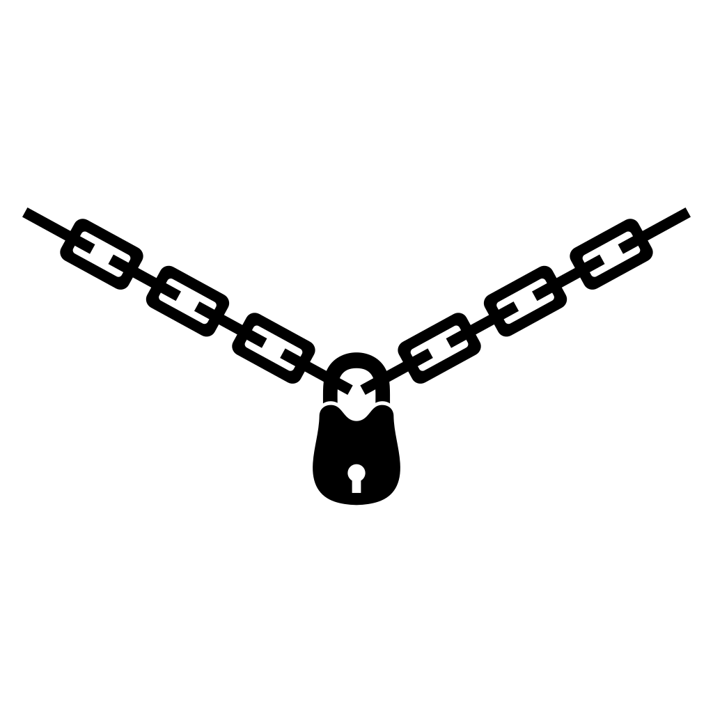Layered design of a chain and padlock for crafting projects