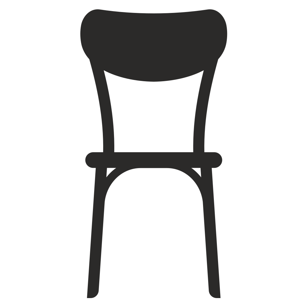 Elegant chair vector icon for crafting and design projects
