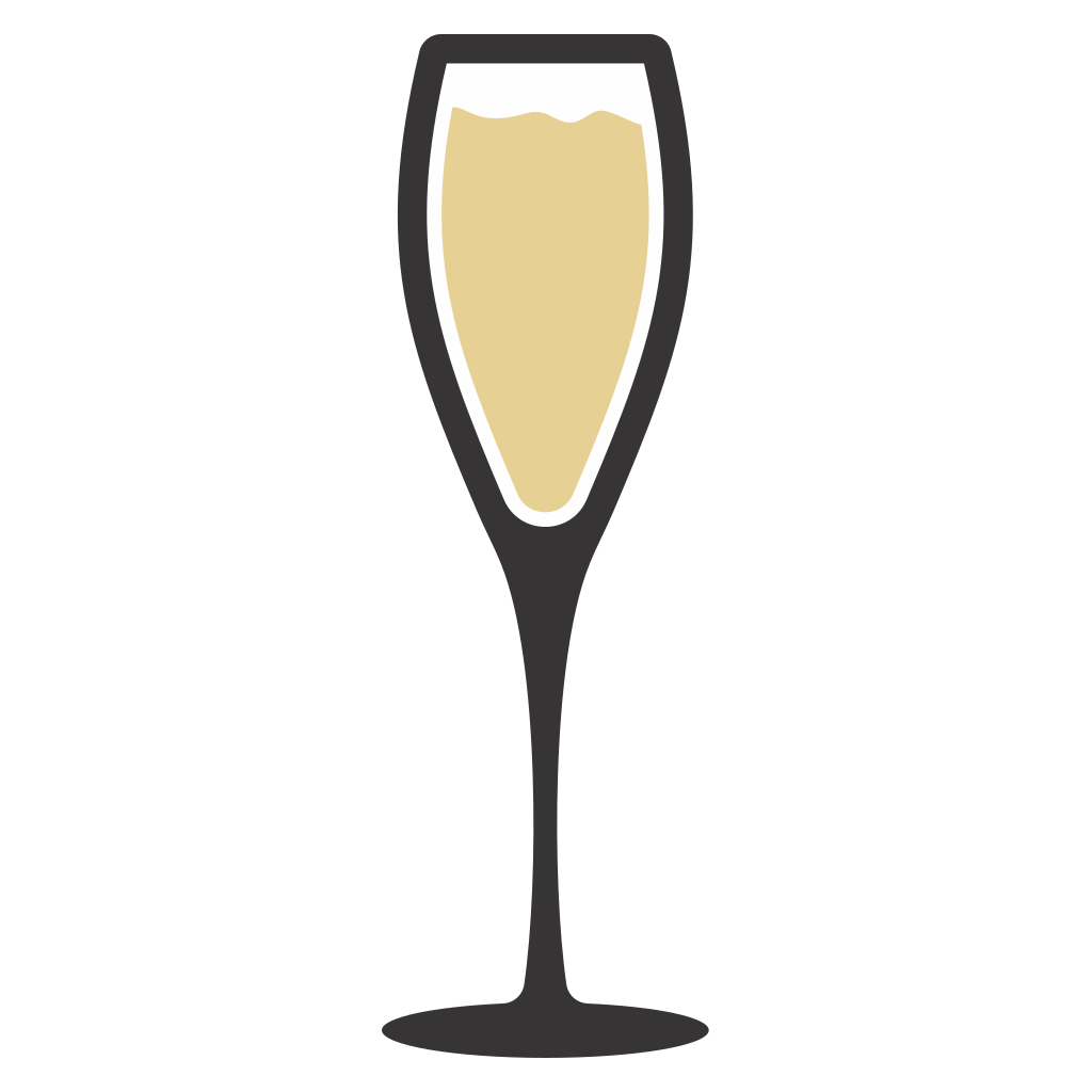 Elegant Champagne Wine Glass Vector Design for Cutting Machines