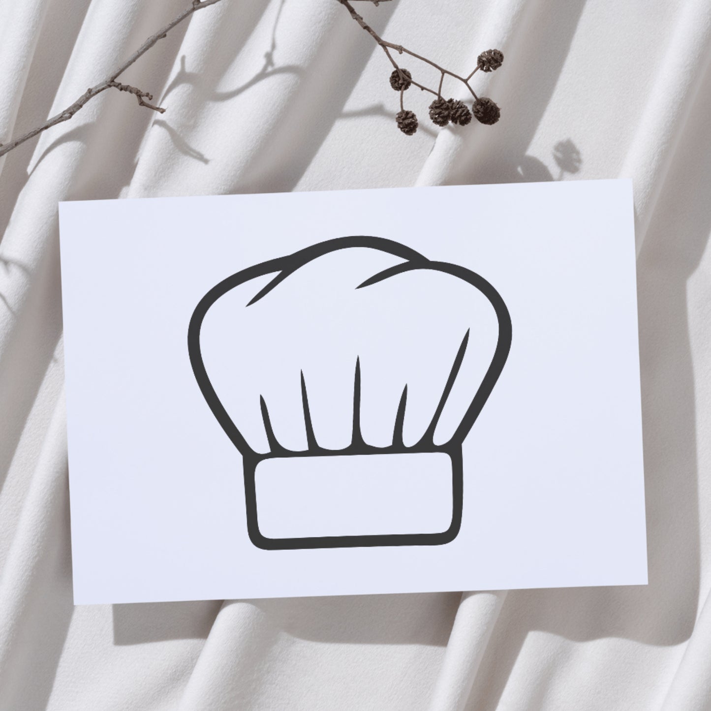 Chef hat vector design for creative cutting machine projects