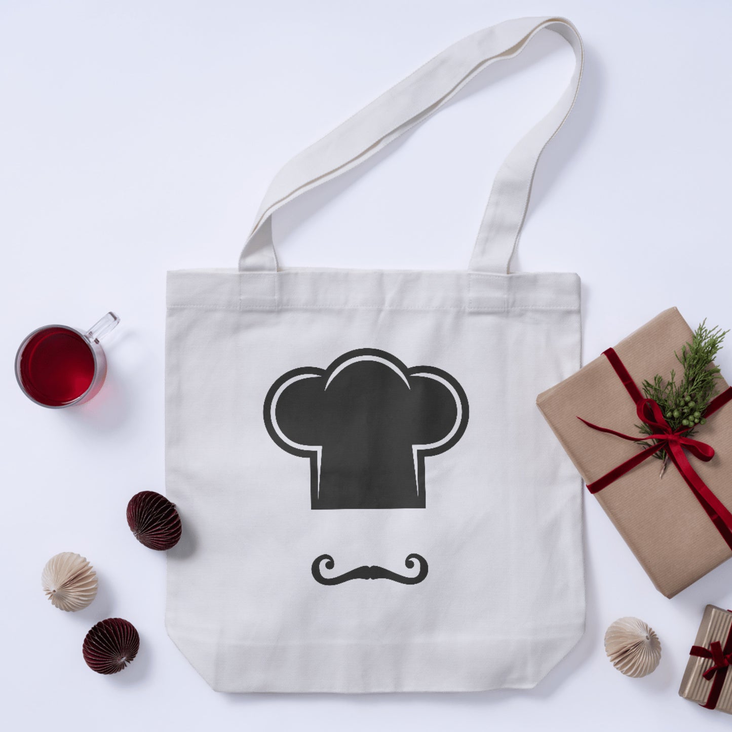 Fun chef hat and mustache design for creative projects
