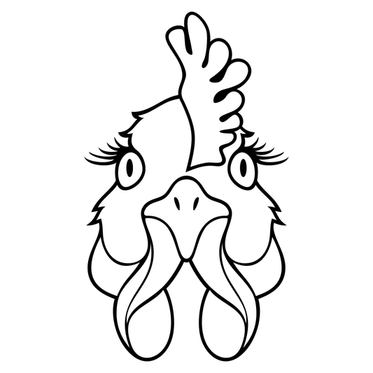 Unique chicken head design perfect for creative cutting projects