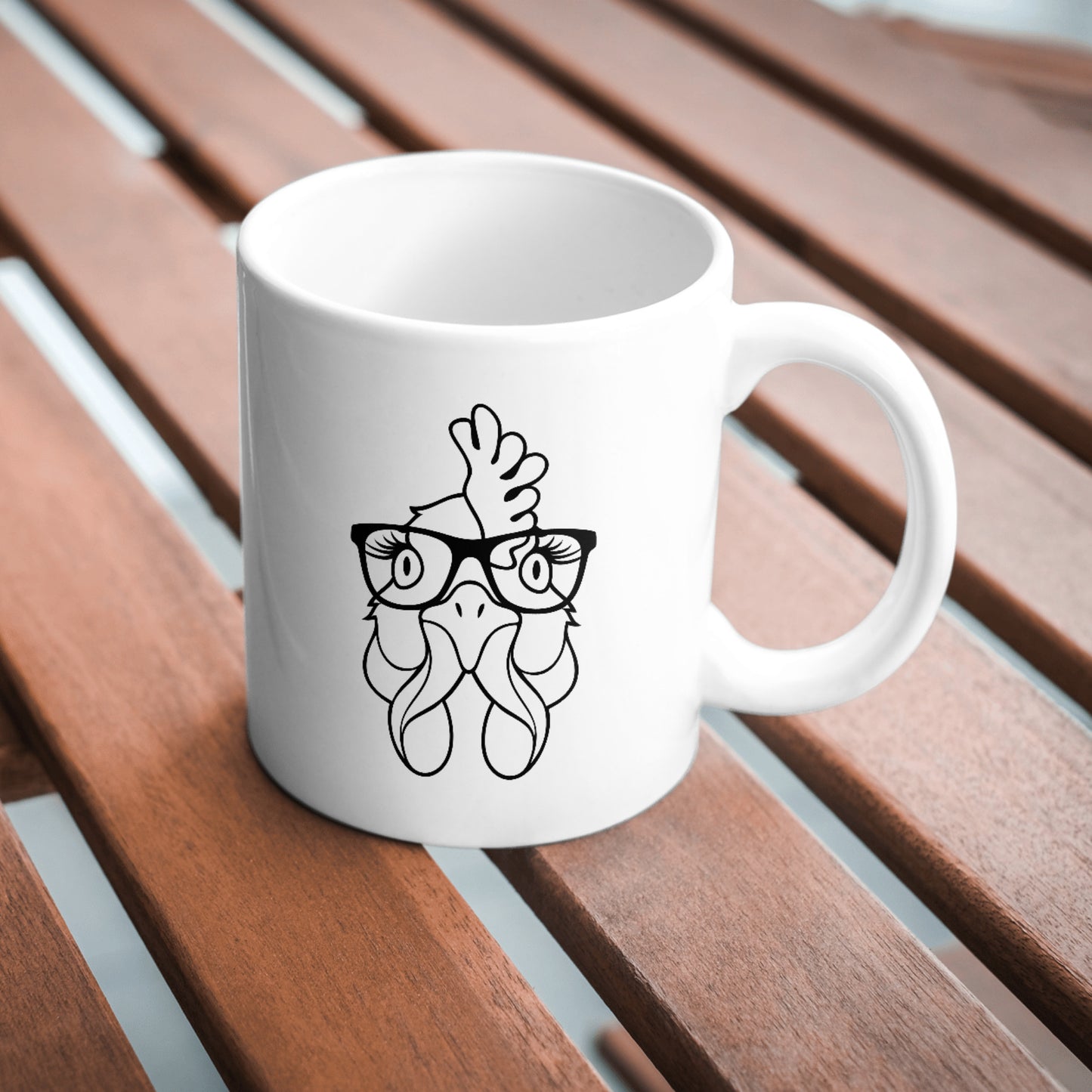 Creative vector design of a chicken wearing glasses for crafts