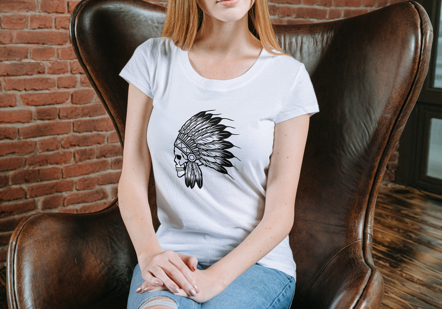 Chief headdress skull design for creative cutting projects