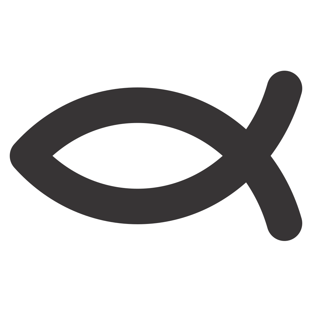 Elegant Christian fish design suited for cutting machines