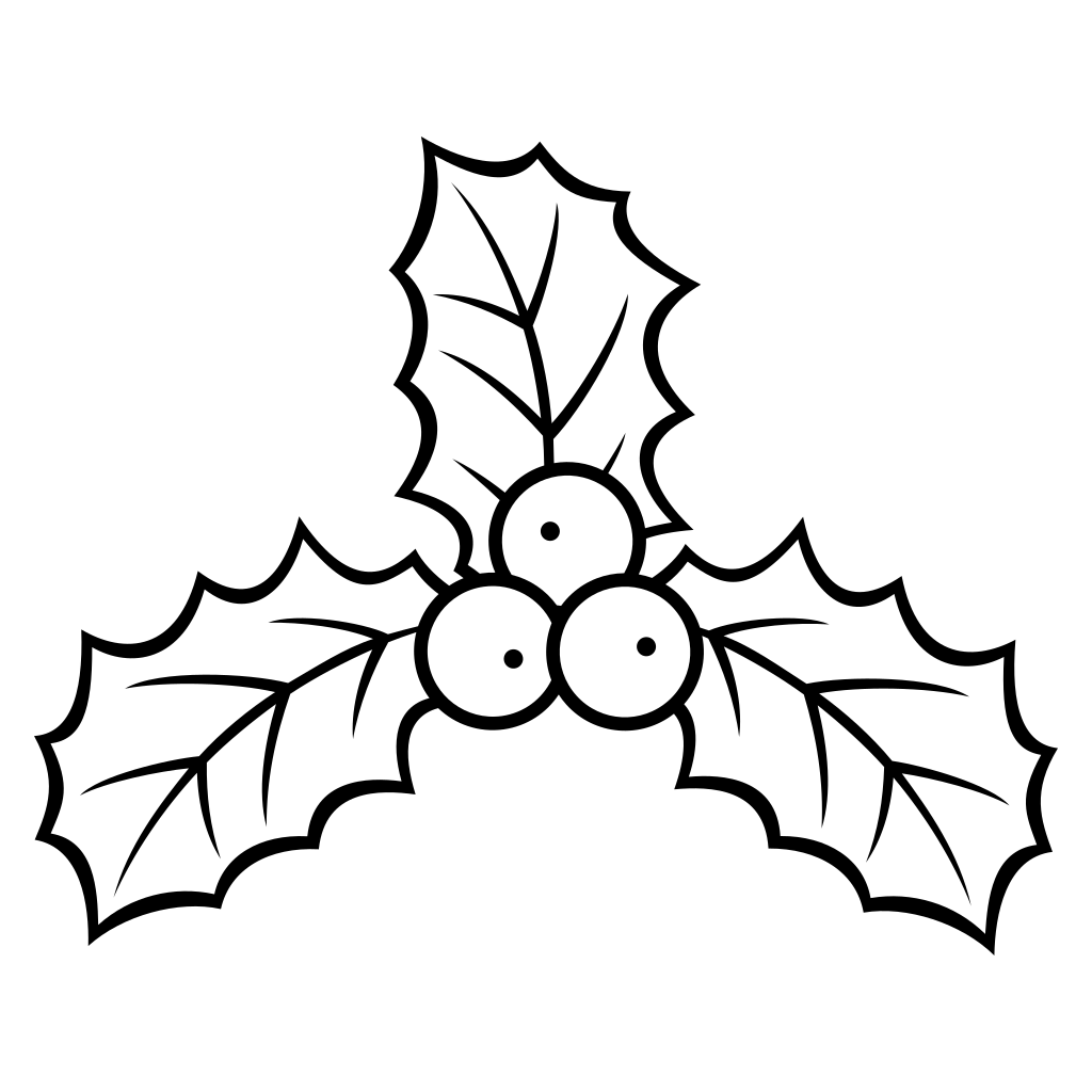 Festive holly design perfect for Christmas crafting projects